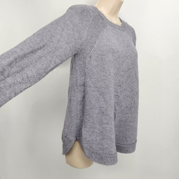 Joan Vass Pullover Sweater Women's Size Medium Gray Crew Neck Relaxed Fit - Picture 4 of 9